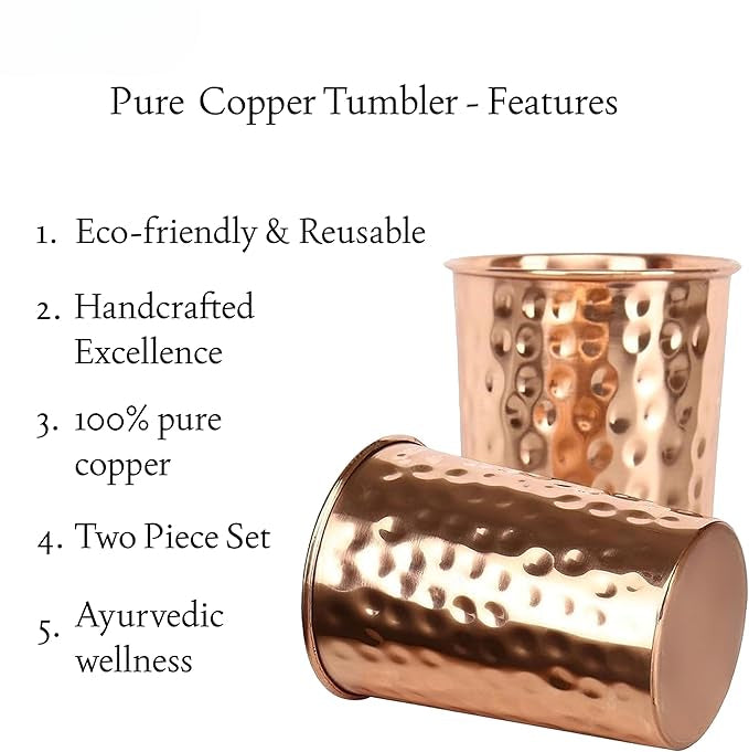 Pure Copper Hammered Tumbler