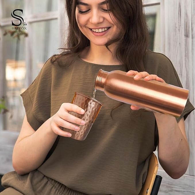 Pure Copper Hammered Tumbler